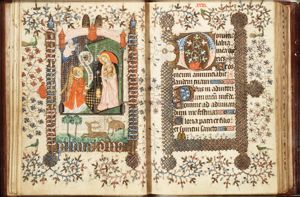 The Annunciation: Gabriel announces Christ's birth to Mary