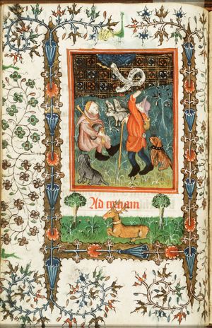 The annunciation of Christ's birth to the shepherds