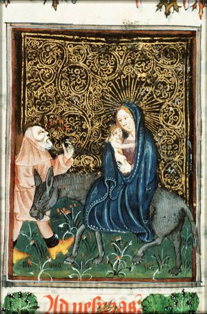 The Flight into Egypt: Mary, St. Joseph and the Christ-child on their way