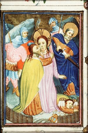 The arrest of Christ: the kiss of Judas; the ear of Malchus cut off by St. Peter