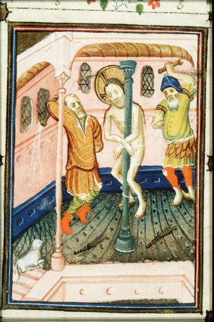The tortures of Christ: Christ is flagellated