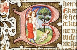 An angel shows Seth the child in paradise