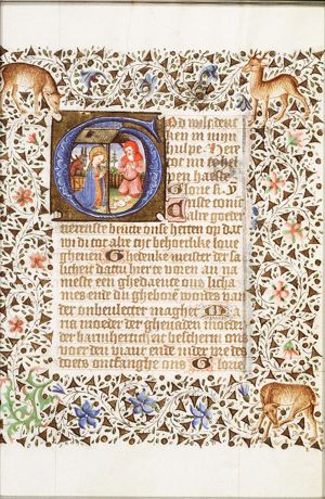 The Nativity: the adoration of the Christ-child by Mary and St. Joseph