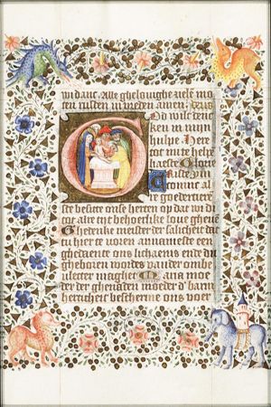 The circumcision of the Christ-child in the temple by a priest