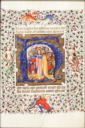 The arrest of Christ: the kiss of Judas; the ear of Malchus cut off by St. Peter