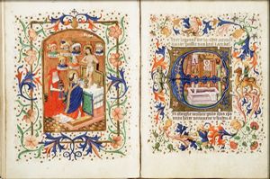 The mass of St. Gregory the Great: Christ appears on the altar