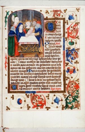 The presentation in the temple: Mary presents the Christ-child to Simeon