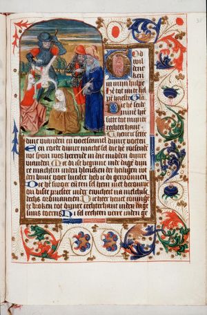 The massacre of the Innocents: Herod's men kill the newborn boys of Bethlehem