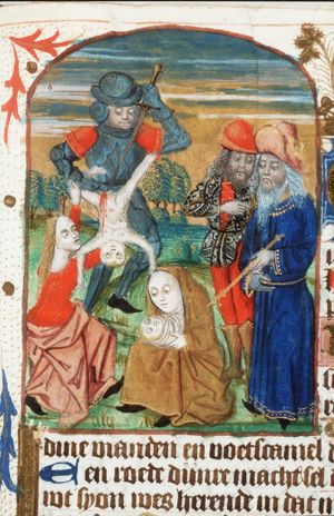The massacre of the Innocents: Herod's men kill the newborn boys of Bethlehem