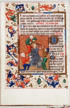 The tortures of Christ: Christ is crowned with thorns