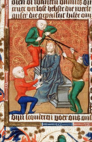 The tortures of Christ: Christ is crowned with thorns