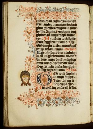 The head of Christ, with a crown of thorns