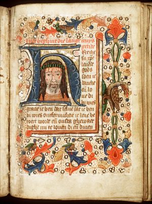 The head of Christ, with a crown of thorns