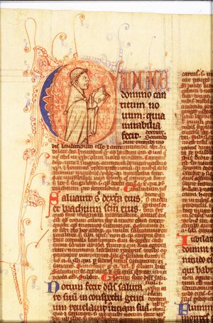 A monk singing