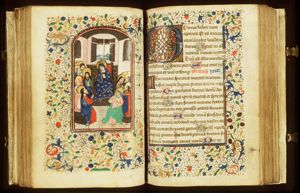 Pentecost: the Holy Spirit descends upon Mary and the apostles