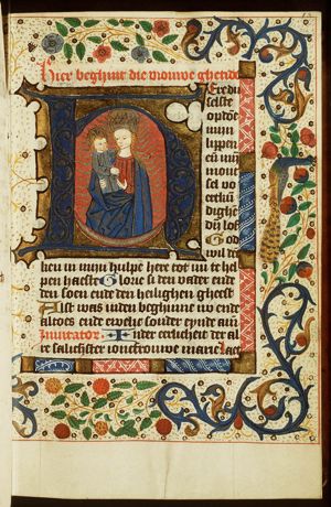 Madonna: Mary on the crescent, holding the Christ-child