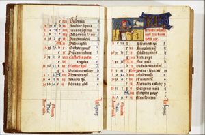 March: a man pruning trees; Aries