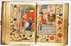The Annunciation: Gabriel announces Christ's birth to Mary