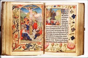 The Crucifixion, with Mary, St. John, Longinus piercing Christ's side with a lance