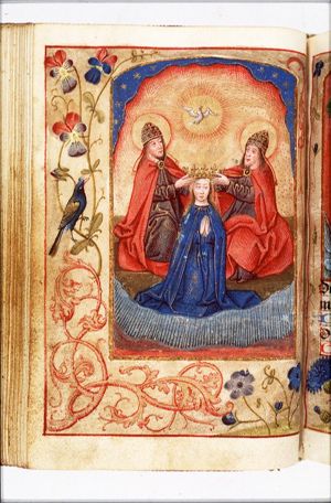 The coronation of Mary by God the Father, Christ and the Holy Spirit