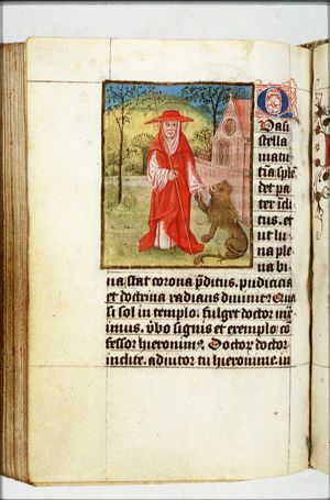 St. Jerome as a cardinal with the lion