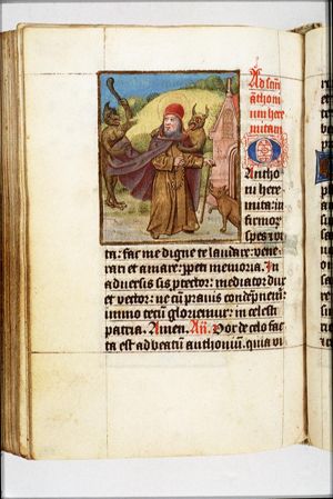 St. Antony Abbot of Egypt tormented by devils