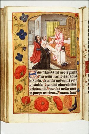 Holy Communion with kneeling couple