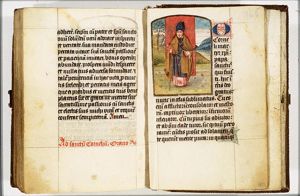 St. Cornelius, Bishop of Rome, holding a crozier and a hunting horn