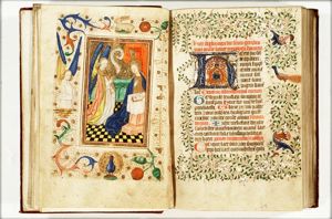 The Annunciation: Gabriel announces Christ's birth to Mary
