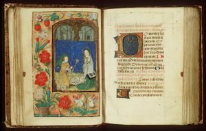 The Annunciation: Gabriel announces Christ's birth to Mary