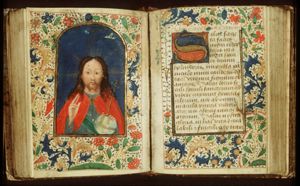 Salvator Mundi: Christ making a blessing gesture and holding an orb