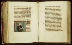 St. Bernard of Clairvaux holding a crozier and a book