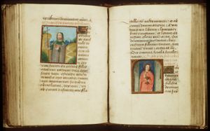 St. Philip holding a cross-staff and a book