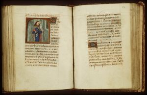 St. Thomas holding a book and a lance