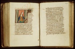 St. Catherine of Alexandria holding a sword and a wheel