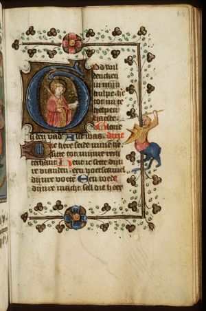 St. Agnes of Rome holding a palm and the lamb of God (Agnus Dei)