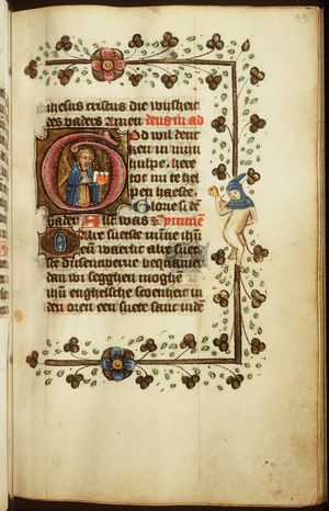 St. Andrew holding a book, with the X-shaped cross