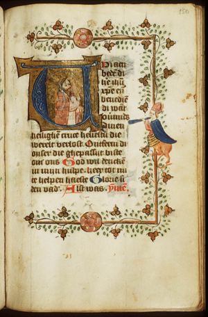 A male saint (St. Philip?) holding a lance or spear