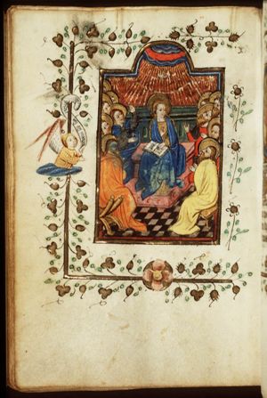 Pentecost: the Holy Spirit descends upon Mary and the apostles