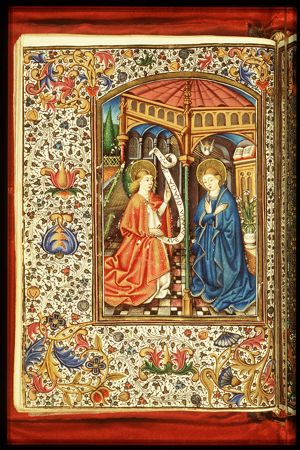 The Annunciation: Gabriel announces Christ's birth to Mary