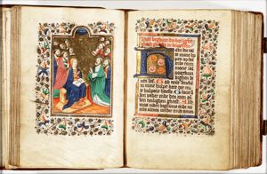 Pentecost: the Holy Spirit descends upon Mary and the apostles