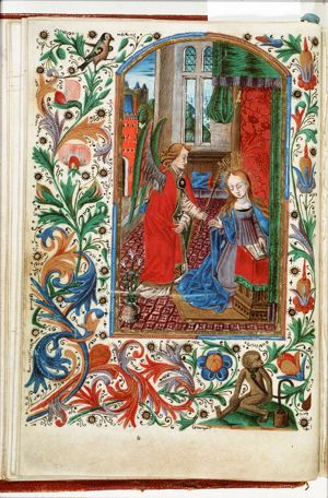 The Annunciation: Gabriel announces Christ's birth to Mary