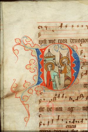 An angel speaks to St. Agnes