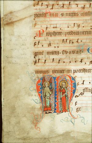 The Annunciation: Gabriel announces Christ's birth to Mary