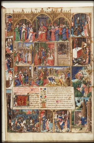 Simon de Hesdin presents his translation of the 'Facta et dicta memorabilia' by Valerius Maximus to Charles V, king of France