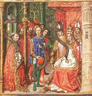 Pontifex Maximus Metellus forbids Consul and Flamen of Mars Postumius, who wanted to leave Rome for a military campaign in Africa, to abandon his religious duties