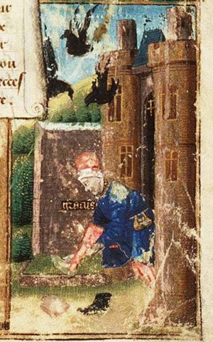 Three ravens dropping a roof tile in front of the feet of Tiberius Gracchus, seen as a bad omen