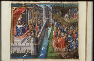 The capture of Maevius, a centurion of Augustus; he is brought to Alexandria by soldiers of Mark Anthony; Maevius before Mark Anthony