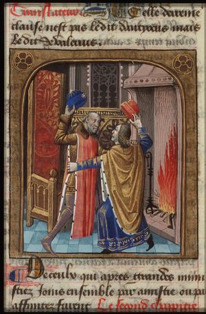 The erstwhile enemies, Marcus Aemilius Lepidus and Fulvius Flaccus meet and embrace when they are elected to serve together as censors