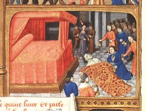 The senate giving money for the public funeral of king Syphax of Numidia, son-in-law of Hasdrubal, who died in Tibur in captivity
